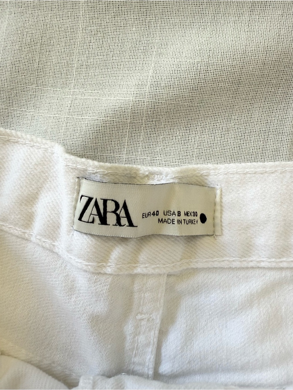 Zara White Wide Leg Barrel Denim Jean Size 8 - Picture 10 of 11